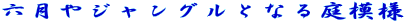 六月やジャングルとなる庭模様 